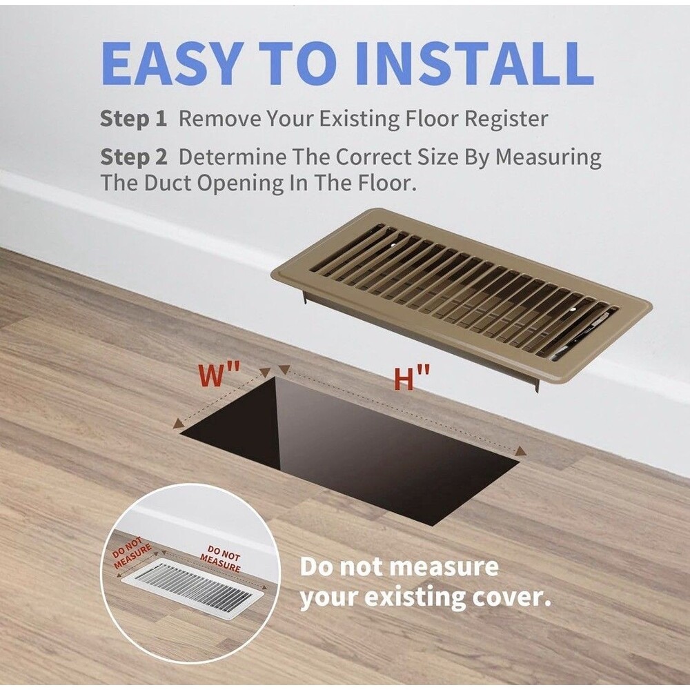 Lot #2 Hart & Cooley 4"x12" Brown Floor Registers Diffuser Air Vent New - Picture 3 of 9